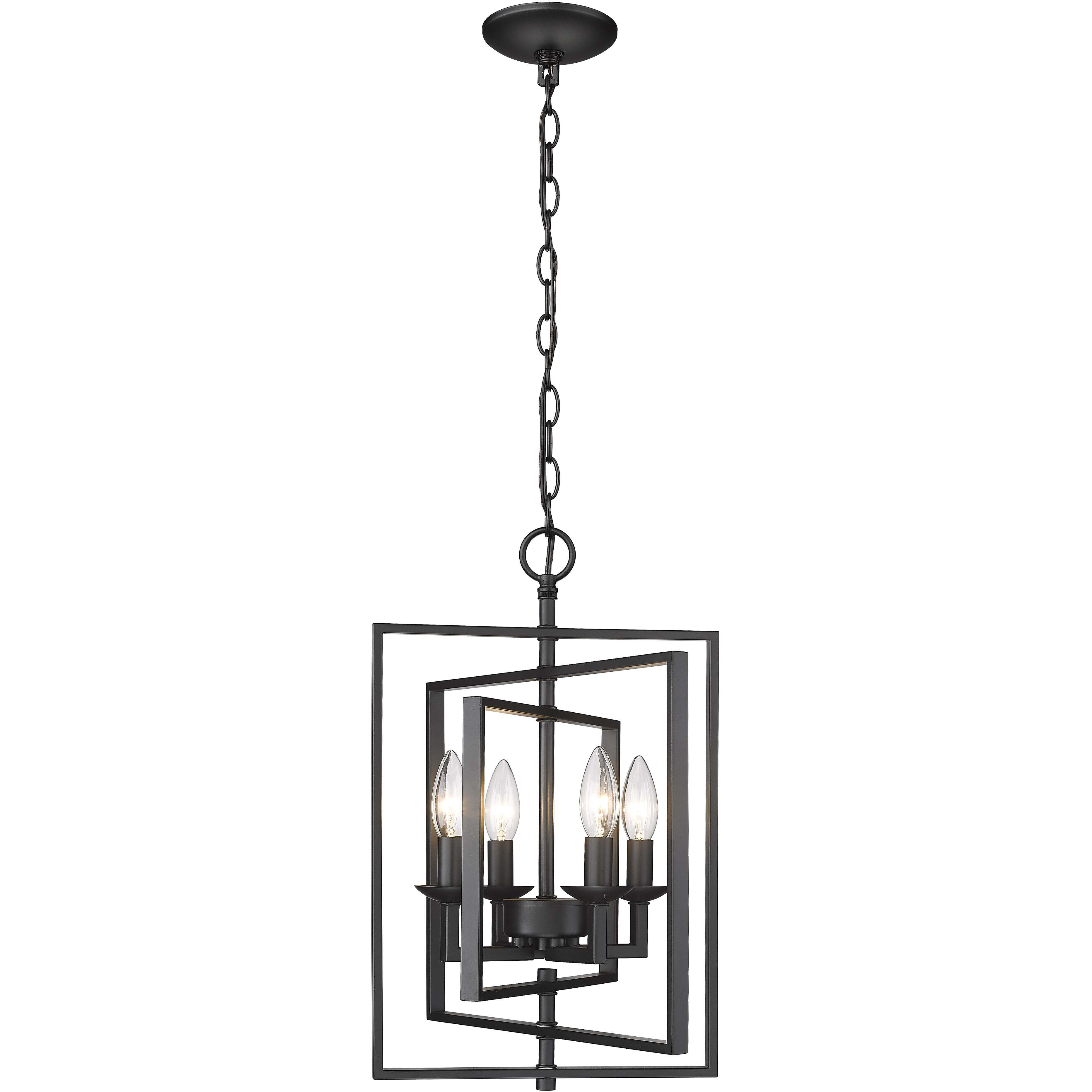 Nellis 4 Light 14 inch Matte Black Pendant Ceiling Light
